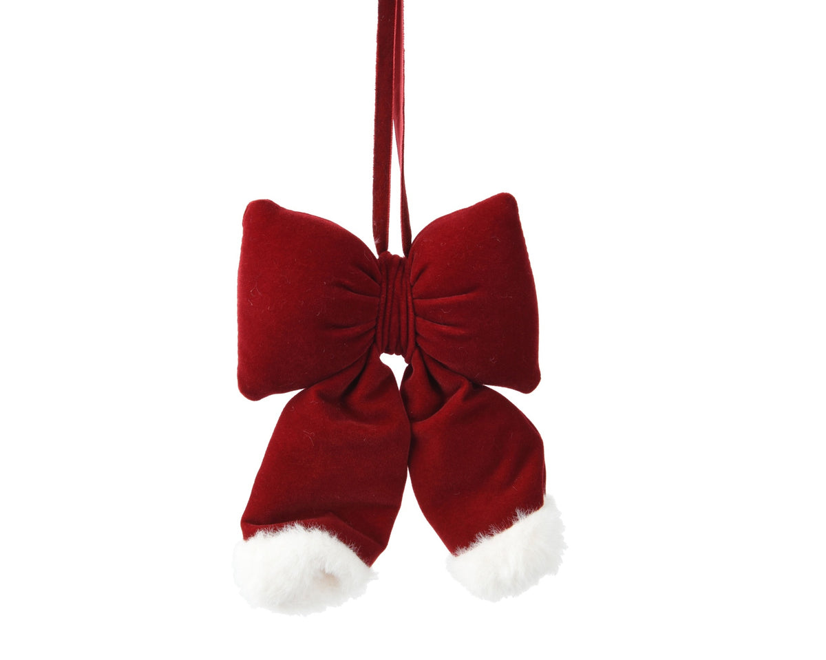 Lazo de tela Navidad OxBlood