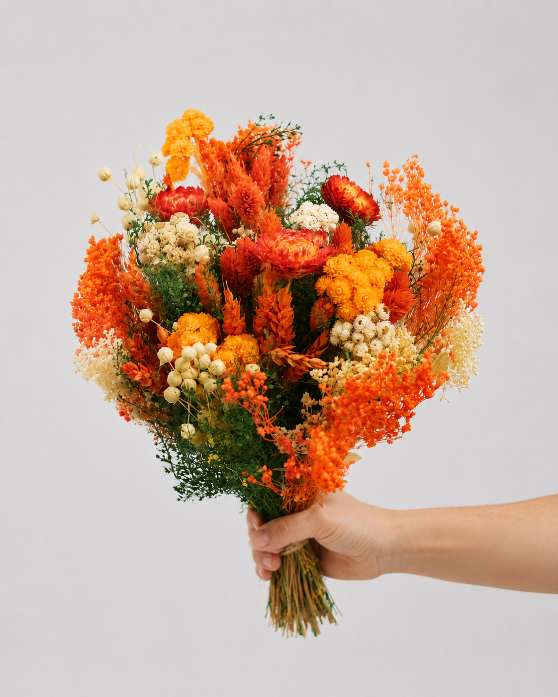 Rood - Ramo de flores preservadas