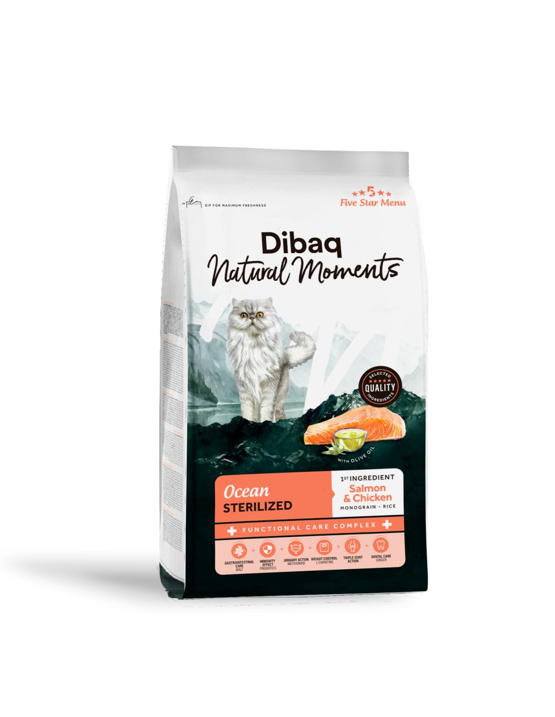 Dibaq Natural Moments 5 Star Sterilized Salmón & Chicken