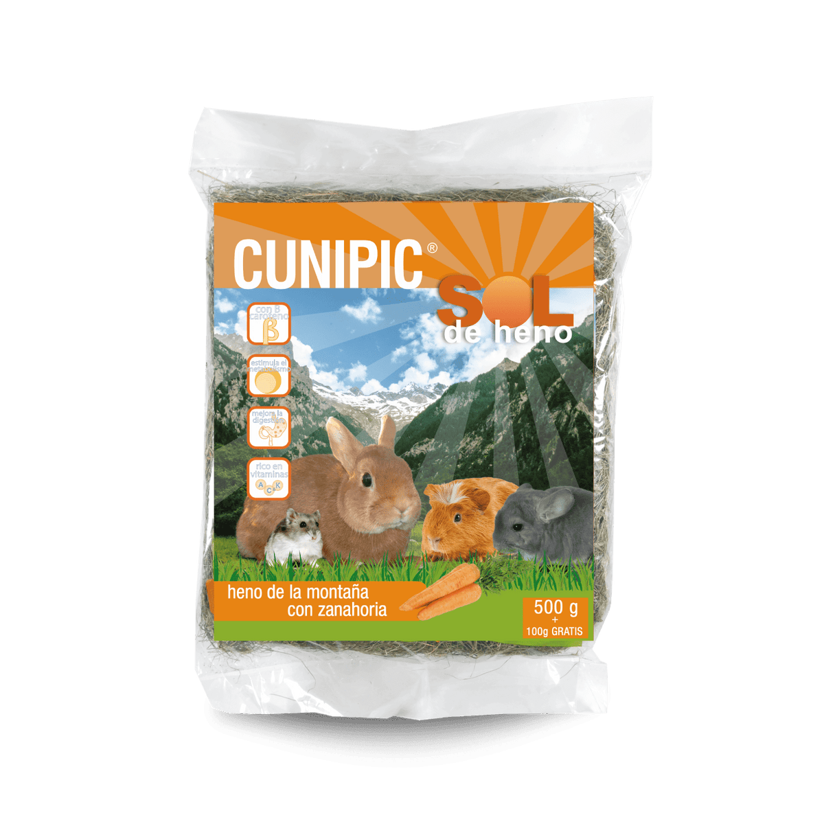 Cunipic - Sol de Heno con Zanahoria 500g