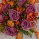 boda en naranja y lila