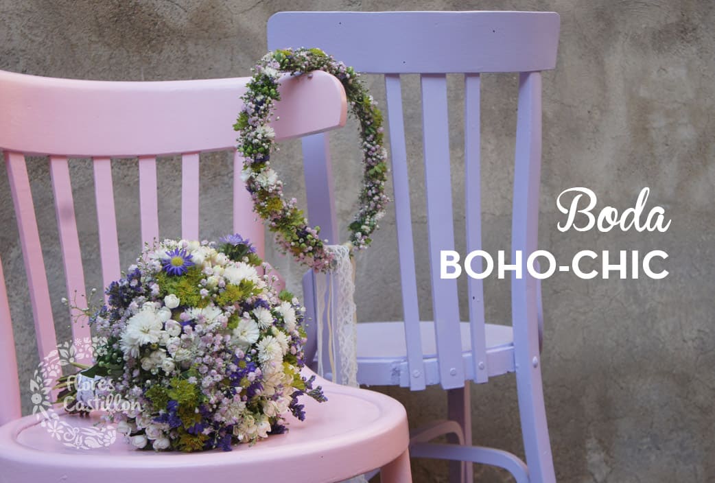 como hacer una boda boho chic