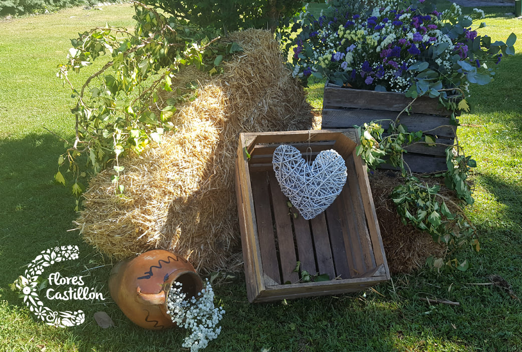 adornos decorativos de bodas campestres