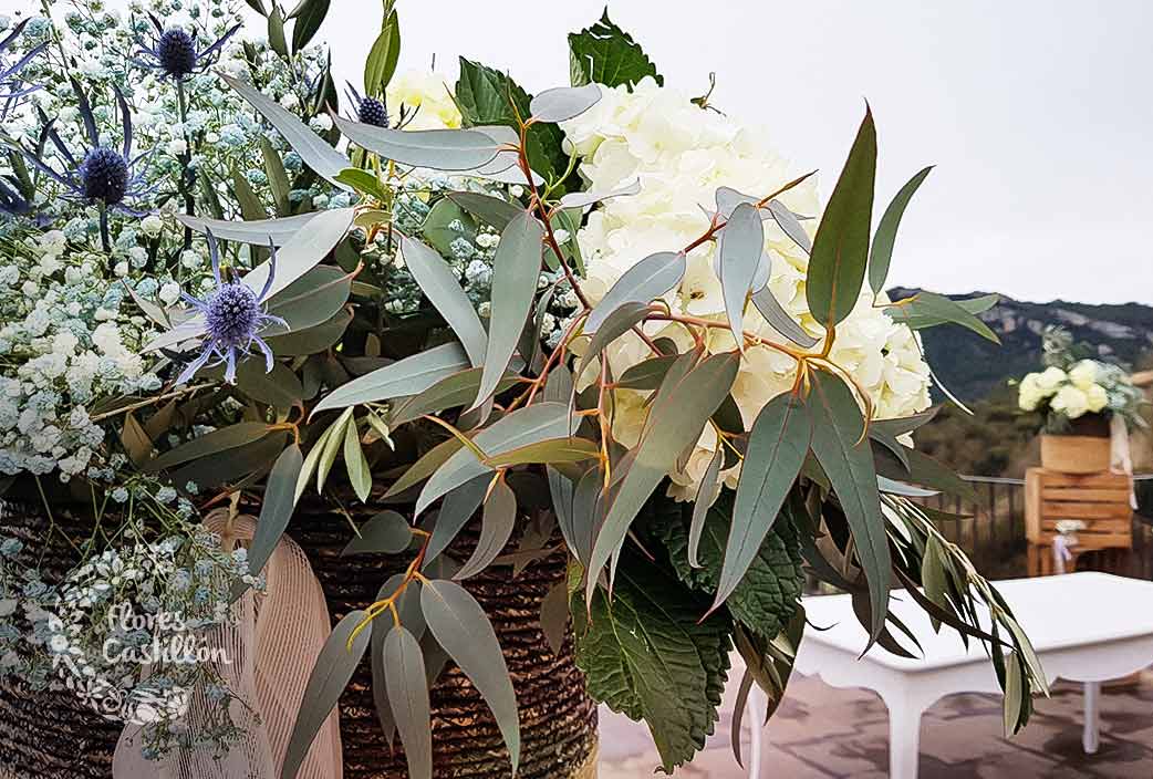 decoracion con flores boda rustica