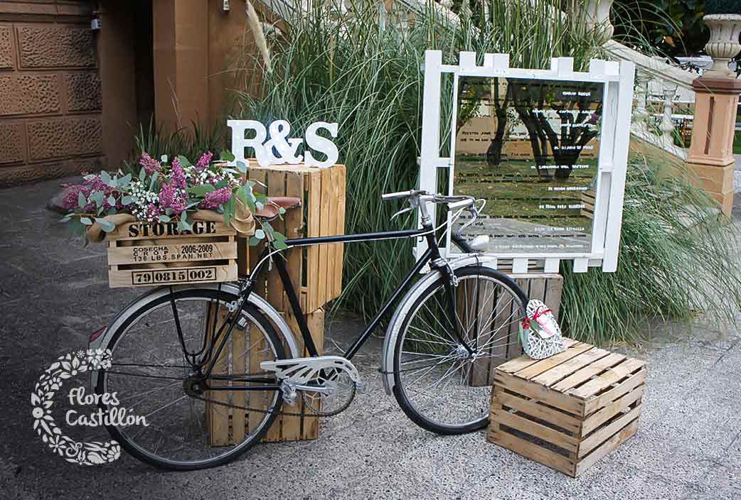 decoracion bienvenida de boda en jardin