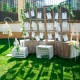 ideas origininales para la disposicion de mesas en una boda