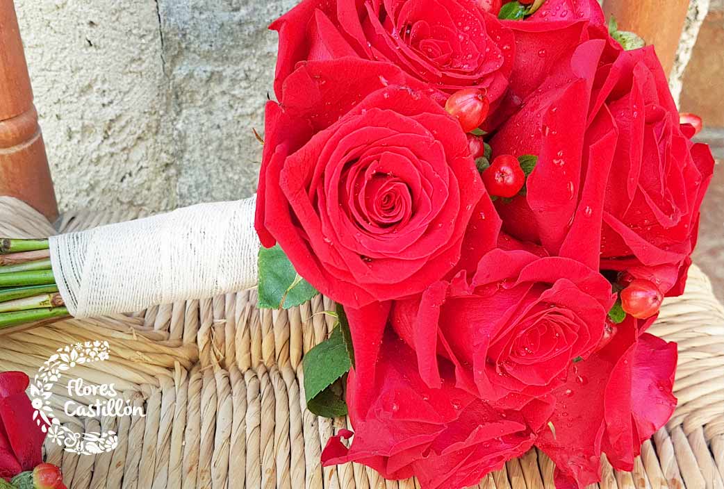 ramo de rosas para una boda 