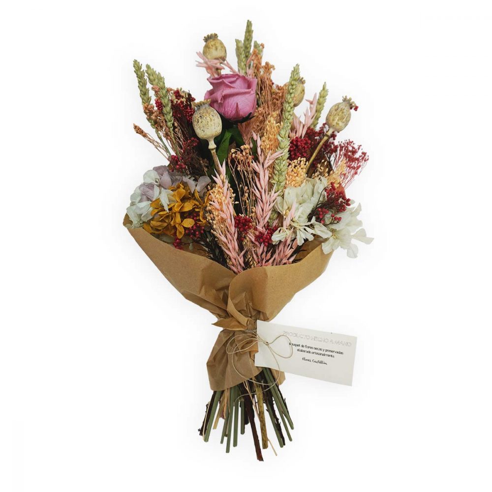 ramo de flores preservadas